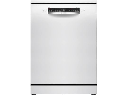 Bosch SMS4HVW02E dishwasher in white, 14 place settings, 60 cm, featuring Home Connect and ActiveWater technology.